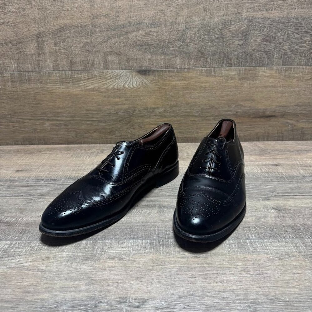 Bostonian Classics Black Leather Wingtip Oxfords Men's Size 11